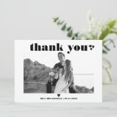 Elegant Bold Typografy | Foto danke Ihnen Karten (Stehend Vorderseite)