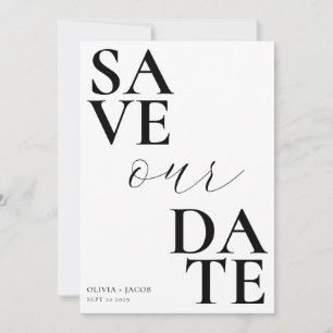 Elegant Bold Typografy Script Wedding Save The Date