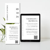 Elegant Bold Typografy Wedding QR Code Einladung