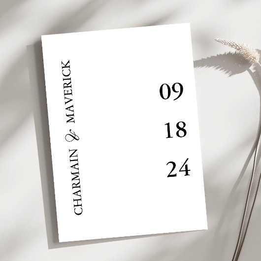 Elegant Bold Typografy Wedding QR Code Einladung