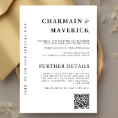 Elegant Bold Typografy Wedding QR Code Einladung