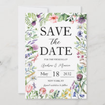 Elegant Bold Wildblumen Sage Green Wedding