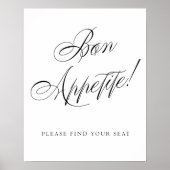 Elegant Bon Appetite Finden Sie Ihren Platz | Schw Poster (Vorne)