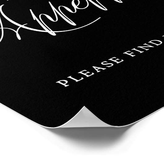 Elegant Bon Appetite Finden Sie Ihren Platz | weiß Poster (Ecke)