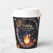 Elegant Bonfire Night Birthday Party Paper Cups Pappbecher (Rückseite)