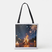 Elegant Bonfire Night Birthday Tote Bag Tasche (Rückseite)