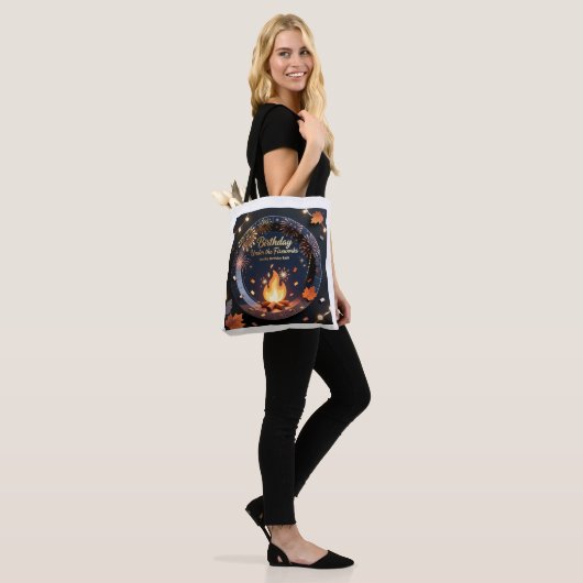 Elegant Bonfire Night Birthday Tote Bag Tasche (Am Model)