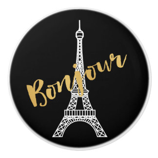 Elegant Bonjour Eiffel Tower Keramikknauf