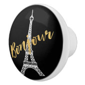 Elegant Bonjour Eiffel Tower Keramikknauf (Rechts)