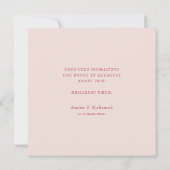 Elegant Bonne Année 2026 Floral Card Mitteilungskarte (Rückseite)