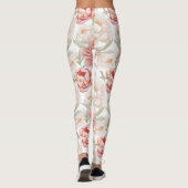 Elegant Bontanical of Big Camellia in Pink Pastell Leggings (Rückseite)