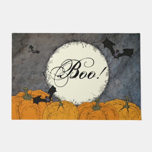 Elegant Boo Halloween Fußmatte (Vorderseite)