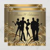 Elegant Booze and Schmooze Einladungen (Vorne/Hinten)