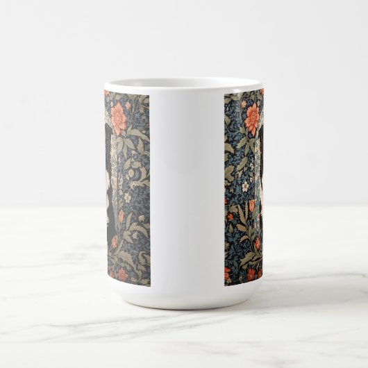 Elegant Border Collie William Morris Inspiriert Kaffeetasse (Mittel)