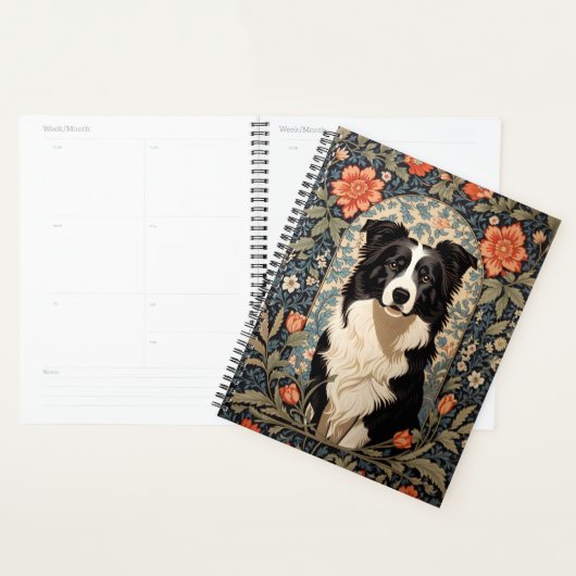 Elegant Border Collie William Morris Inspiriert Planer (Anzeige)