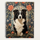 Elegant Border Collie William Morris Inspiriert Planer (Vorderseite)