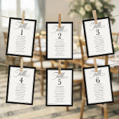 Elegant Border Wedding Seating Chart Table Numbers