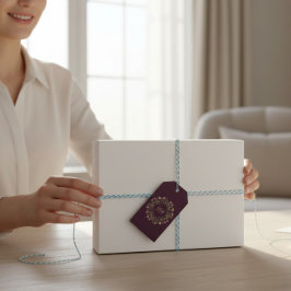 Elegant Botanical 60th Birthday Gift Tags Geschenkanhänger