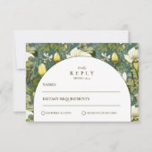 Elegant Botanical Arch Garden Wedding RSVP Karte (Vorderseite)