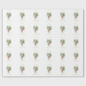 Elegant Botanical Bird Geschenkpapier (Flach)