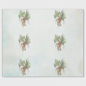 Elegant Botanical Bird Geschenkpapier (Flach)