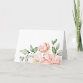  Elegant Botanical Blush Pink Floral Wedding Dankeskarte (Rückseite)