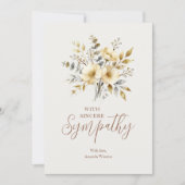 Elegant Botanical Bouquet Ivory Tones Sympathy (Vorderseite)