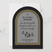 Elegant Botanical Butterflies Motivational Quote Einladung (Vorderseite)
