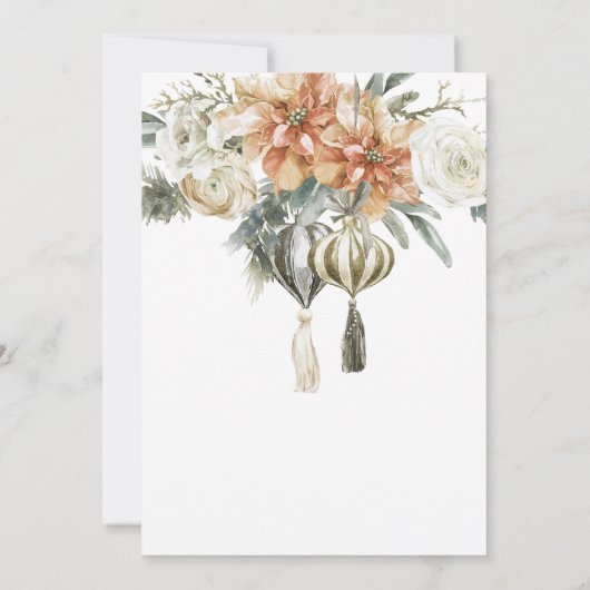 Elegant Botanical Corporate Holiday Party Einladung (Rückseite)