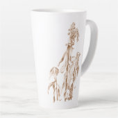 Elegant Botanical Cozy Ink Art Milchtasse (Rechte Ecke)
