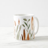 Elegant Botanical Earthy Tones Boho Kaffeetasse (VorderseiteRechts)