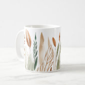 Elegant Botanical Earthy Tones Boho Kaffeetasse (Vorderseite Links)
