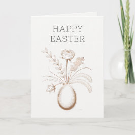 Elegant Botanical Easter Holiday Greeting Card Feiertagskarte