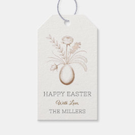 Elegant Botanical Easter Personalized Gift Tag Geschenkanhänger