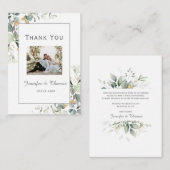 Elegant Botanical Eukalyptus Greenerity Vielen Dan Mitteilungskarte (Vorne/Hinten)