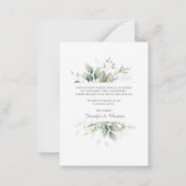 Elegant Botanical Eukalyptus Greenerity Vielen Dan Mitteilungskarte (Rückseite)