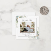 Elegant Botanical Eukalyptus Greenerity Vielen Dan Mitteilungskarte (Vorderseite/Rückseite Beispiel)