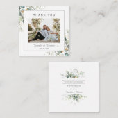 Elegant Botanical Eukalyptus Greenerity Vielen Dan Mitteilungskarte (Vorne/Hinten)