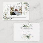 Elegant Botanical Eukalyptus Greenerity Vielen Dan Mitteilungskarte (Vorne/Hinten)