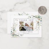 Elegant Botanical Eukalyptus Greenerity Vielen Dan Mitteilungskarte (Vorderseite/Rückseite Beispiel)