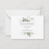 Elegant Botanical Eukalyptus Greenerity Vielen Dan Mitteilungskarte (Rückseite)