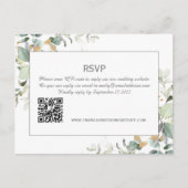 Elegant Botanical Eukalyptus Greenery QR Code UAWG Postkarte (Vorderseite)