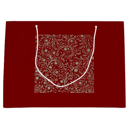 Elegant Botanical Floral Pattern – Minimal Nature  Große Geschenktüte (Vorderseite)