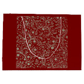 Elegant Botanical Floral Pattern – Minimal Nature  Große Geschenktüte (Rückseite)