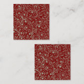 Elegant Botanical Floral Pattern – Minimal Nature  Quadratische Visitenkarte (Vorne/Hinten)