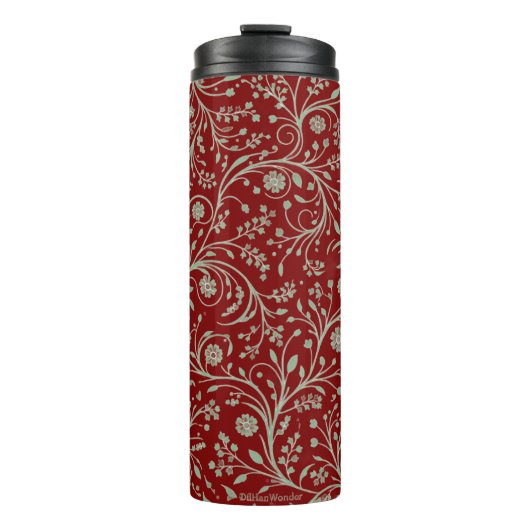 Elegant Botanical Floral Pattern – Minimal Nature  Thermosbecher (Vorderseite)