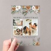 Elegant Botanical Foliage | Photo Christmas Card Acryleinladungen (Insitu (Handheld))