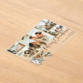 Elegant Botanical Foliage Photo Christmas Card Acryleinladungen (Ablage )