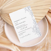 Elegant Botanical Frame Wedding Invitation Einladung