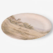 Elegant Botanical Garden Birthday Pappteller (Schrägansicht)